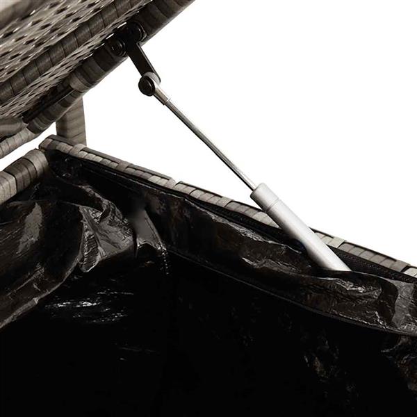 Grote foto vidaxl tuinbank met kussen grijs polyrotan tuin en terras tuinmeubelen