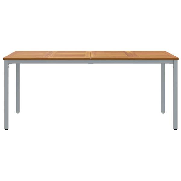 Grote foto vidaxl buitentafels natuurlijk en grijs 180 x 90 x 75 cm tuin en terras tuinmeubelen