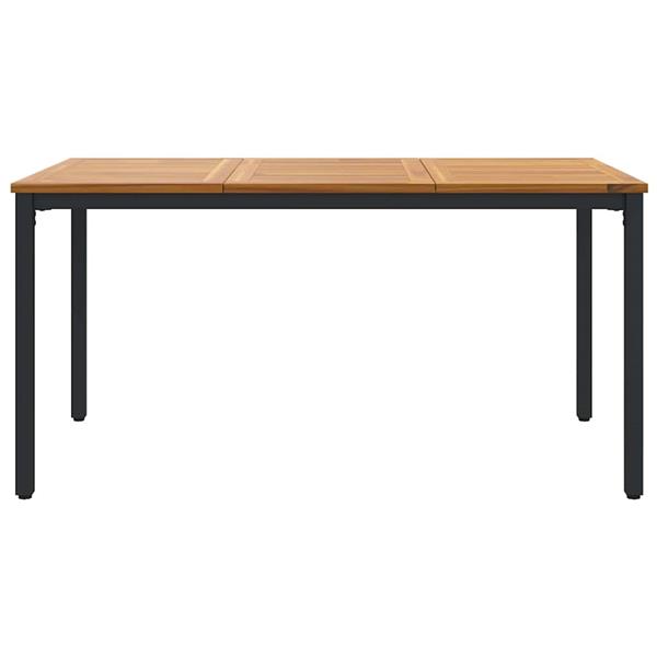 Grote foto vidaxl buitentafels naturel en zwart 150 x 90 x 75 cm tuin en terras tuinmeubelen