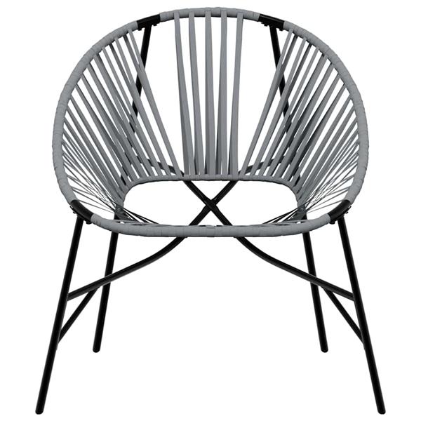 Grote foto vidaxl set tuinstoelen 3 delig poly rattan zwart en lichtgrijs tuin en terras tuinmeubelen