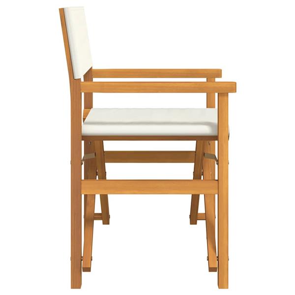 Grote foto vidaxl regisseursstoelen inklapbaar 2 st massief teakhout cr mekleurig tuin en terras tuinmeubelen