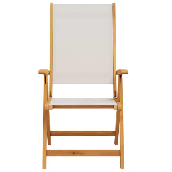 Grote foto vidaxl tuinstoelen inklapbaar 2 st massief acaciahout en textileen tuin en terras tuinmeubelen