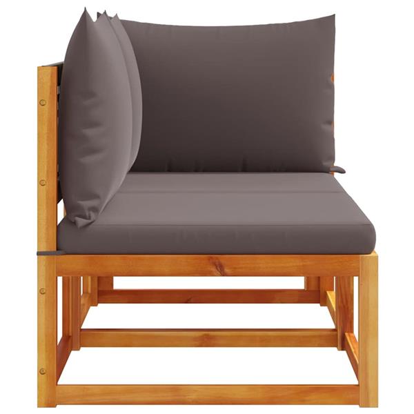 Grote foto vidaxl tuinbank met kussens 2 zits acaciahout rotan tuin en terras tuinmeubelen