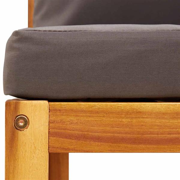 Grote foto vidaxl tuinhoekbank met kussens acaciahout rotan tuin en terras tuinmeubelen