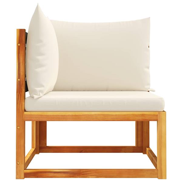 Grote foto vidaxl tuinhoekbank met kussens acaciahout rotan tuin en terras tuinmeubelen