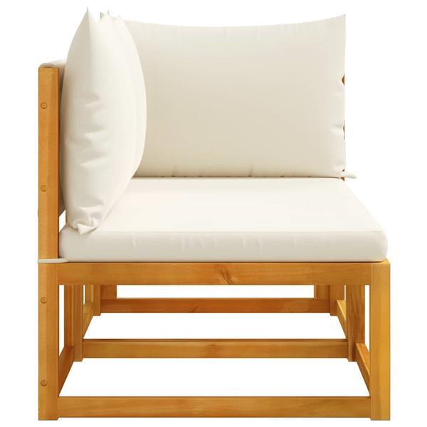 Grote foto vidaxl tuinbank met kussens 2 zits acaciahout touw tuin en terras tuinmeubelen