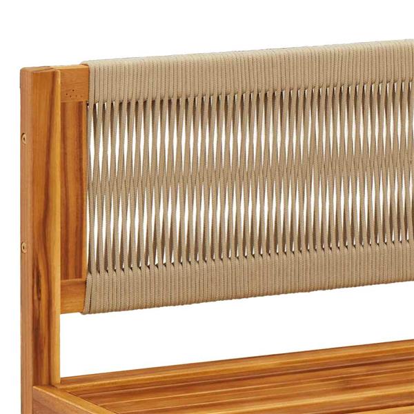 Grote foto vidaxl tuinbank met kussens 2 zits acaciahout touw tuin en terras tuinmeubelen