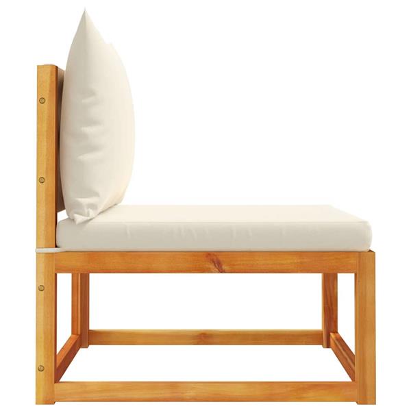 Grote foto vidaxl tuinbank zonder armleuningen met kussens acaciahout touw tuin en terras tuinmeubelen