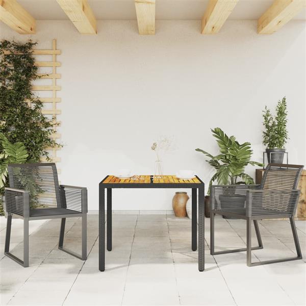 Grote foto vidaxl tuinstoelen 2 st poly rattan zwart tuin en terras tuinmeubelen