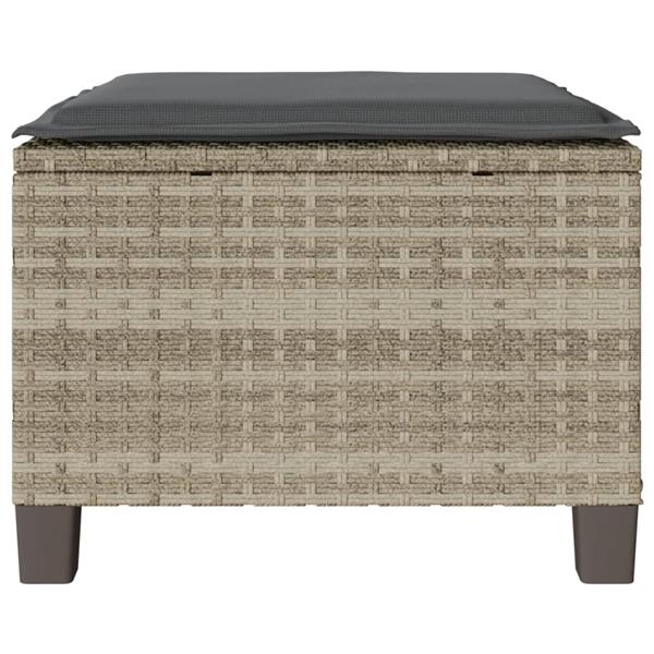 Grote foto vidaxl 3 delige bistroset met kussens poly rattan lichtgrijs tuin en terras tuinmeubelen