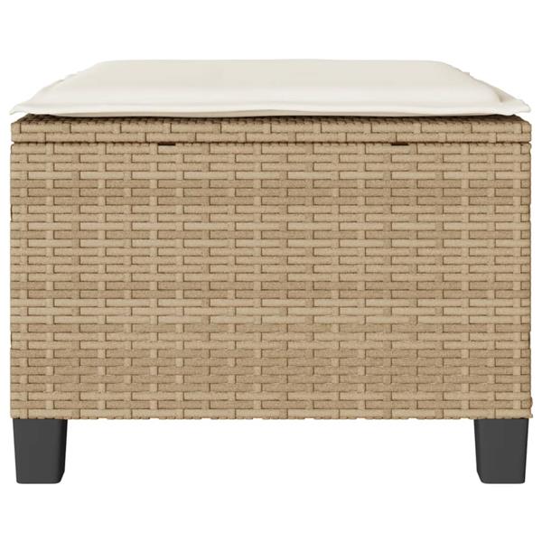 Grote foto vidaxl 3 delige bistroset met kussens poly rattan beige tuin en terras tuinmeubelen