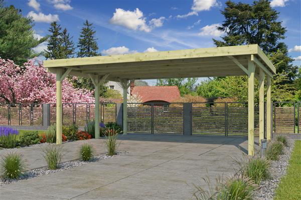 Grote foto carport cpfla65p tuin en terras tuinhuisjes en blokhutten