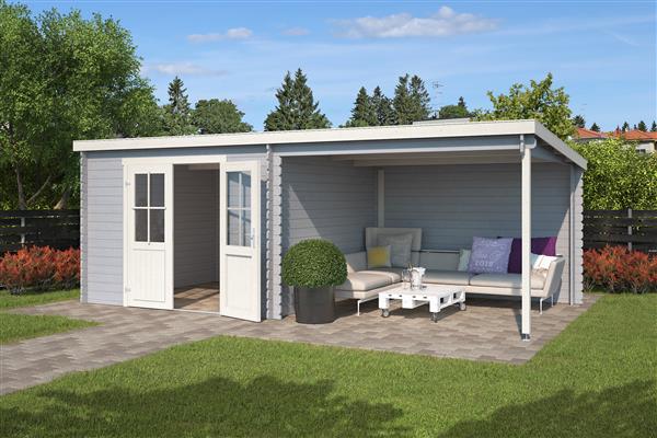 Grote foto blokhut met overkapping orlando 581x292 vuren tuin en terras tuinhuisjes en blokhutten