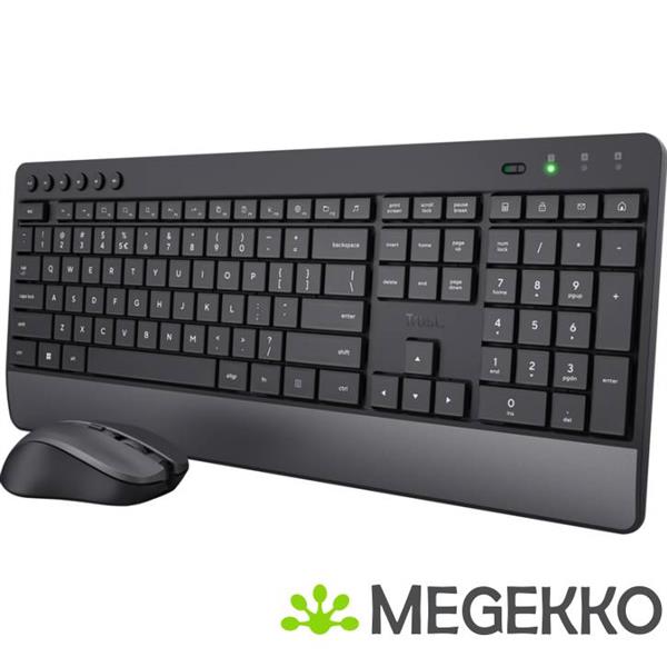 Grote foto trust trezo comfort draadloos toetsenbord en muis azerty zwart computers en software overige computers en software