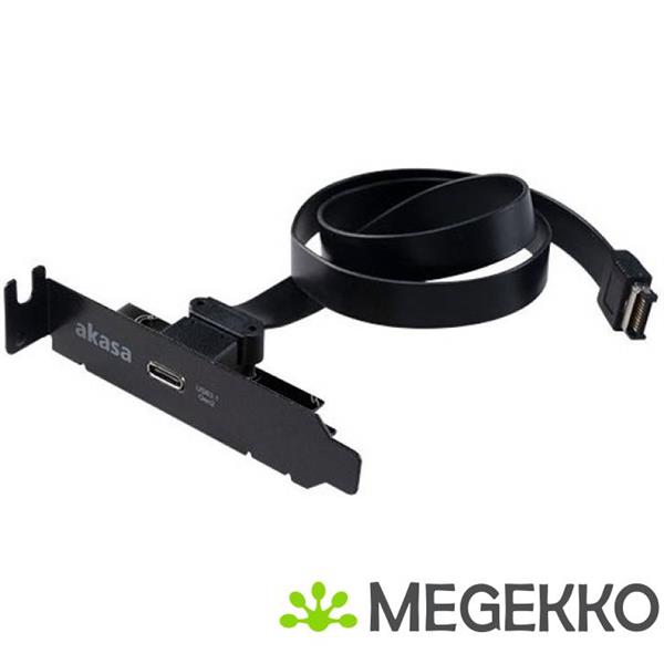 Grote foto akasa low profile pci bracket adapter usb 3.1 typ c zwart computers en software overige computers en software