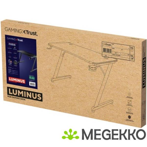 Grote foto trust gxt 709 luminus gaming bureau zwart huis en inrichting stoelen
