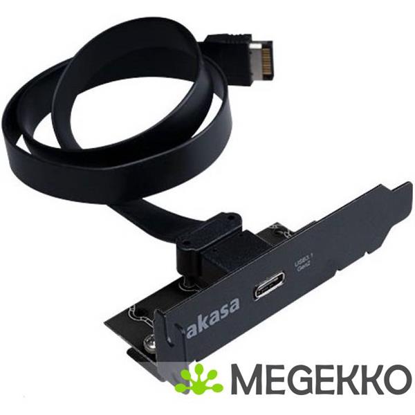 Grote foto akasa low profile pci bracket adapter usb 3.1 typ c zwart computers en software overige computers en software