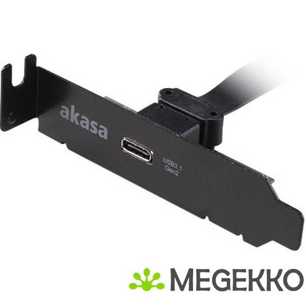 Grote foto akasa low profile pci bracket adapter usb 3.1 typ c zwart computers en software overige computers en software