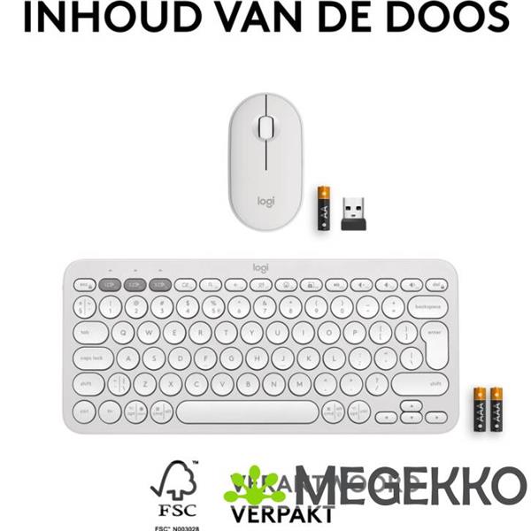 Grote foto logitech pebble 2 combo toetsenbord inclusief muis rf draadloos bluetooth qwerty us international computers en software overige computers en software