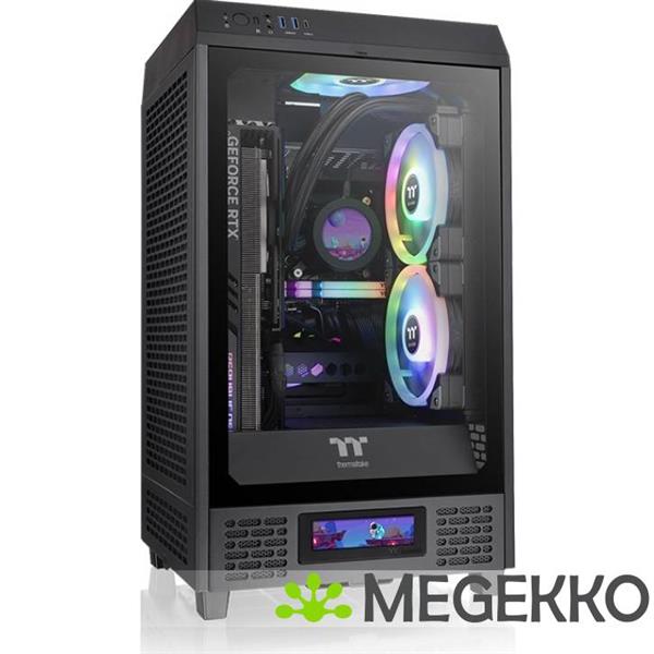 Grote foto thermaltake the tower 200 mini tower zwart computers en software behuizingen en kasten