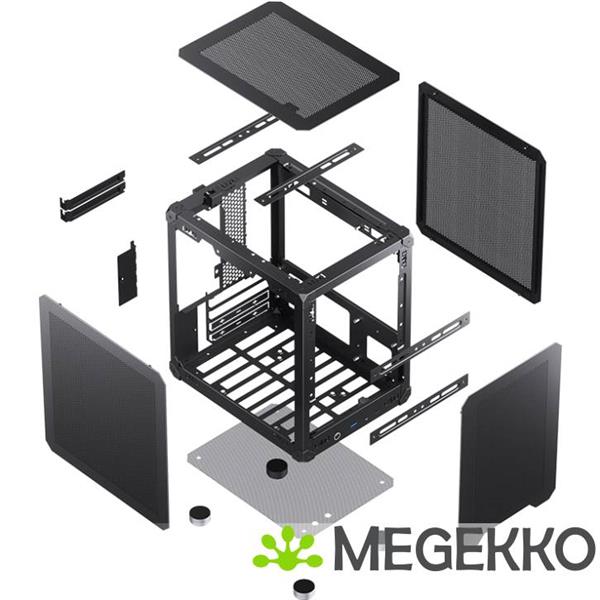 Grote foto jonsbo c6 black computers en software behuizingen en kasten