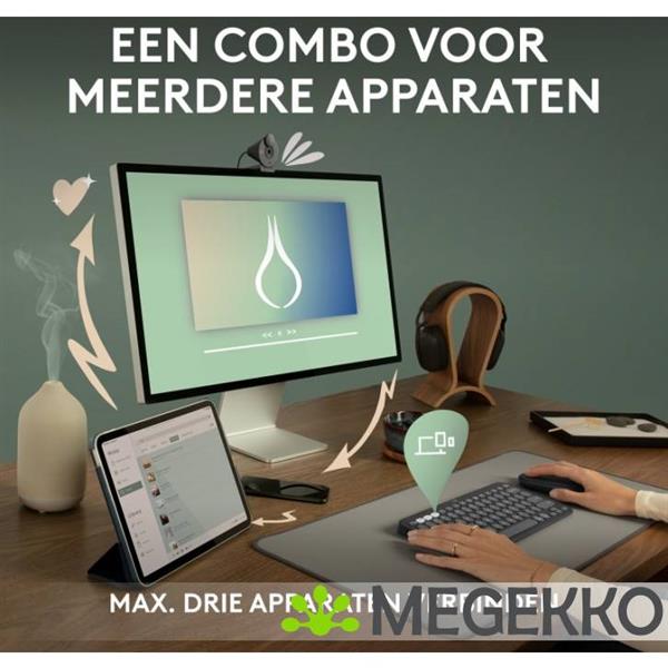 Grote foto logitech pebble 2 combo toetsenbord inclusief muis rf draadloos bluetooth qwerty us international computers en software overige computers en software