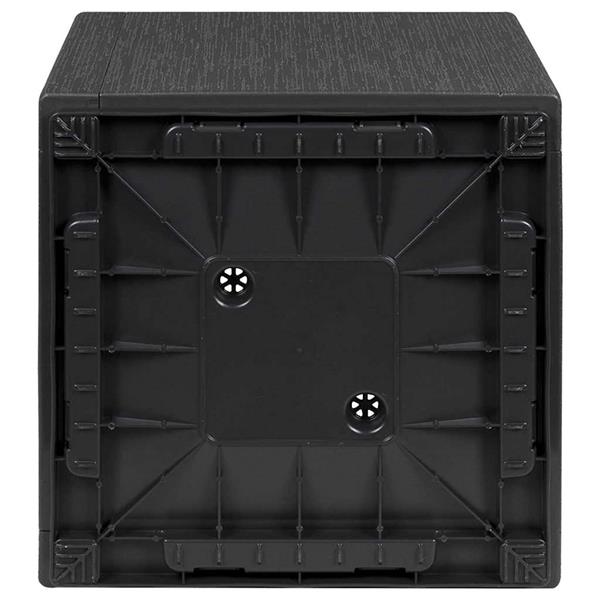 Grote foto vidaxl bloembak donkergrijs 36 x 36 x 35 cm kunststof tuin en terras overige tuin en terras