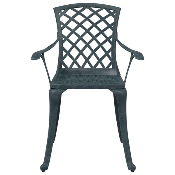 Grote foto vidaxl tuinstoelen 2 st gietaluminium groen tuin en terras tuinmeubelen