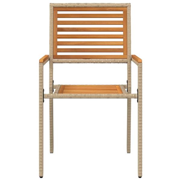 Grote foto vidaxl tuinstapelstoelen 4 pcs bruin en beige tuin en terras tuinmeubelen