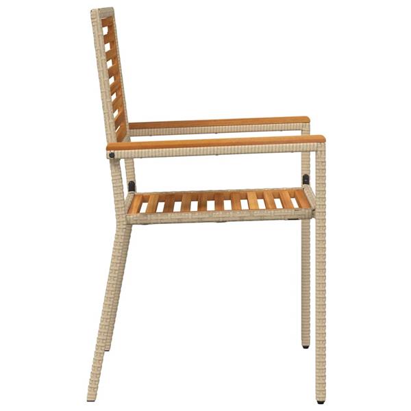 Grote foto vidaxl tuinstapelstoelen 4 pcs bruin en beige tuin en terras tuinmeubelen