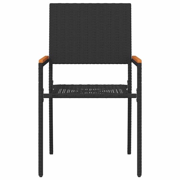 Grote foto vidaxl tuinstapelstoelen 4 pcs zwart en bruin tuin en terras tuinmeubelen