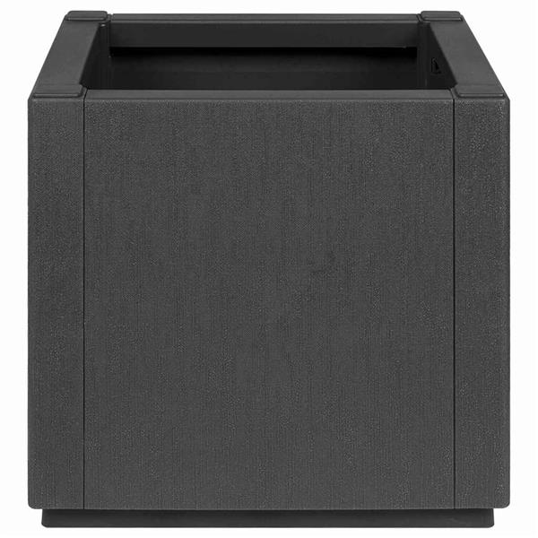 Grote foto vidaxl bloembak donkergrijs 36 x 36 x 35 cm kunststof tuin en terras overige tuin en terras