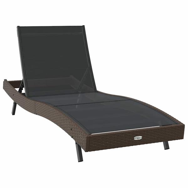 Grote foto vidaxl ligstoelen 3 pcs bruin 40 x 40 x 40.5 cm poly rattan tuin en terras tuinmeubelen