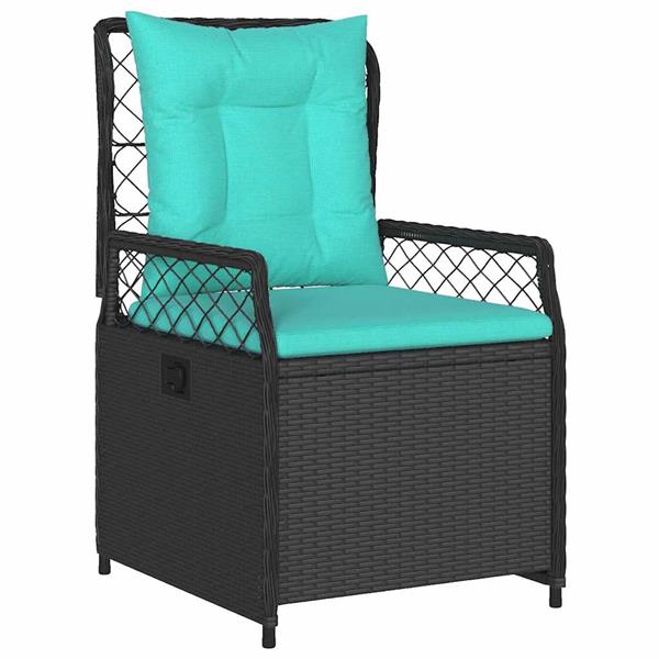 Grote foto vidaxl tuin eetset 3 pcs zwart poly rattan tuin en terras tuinmeubelen
