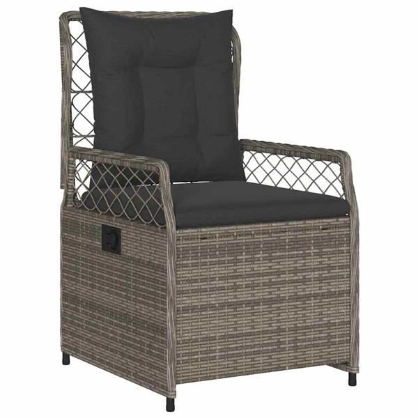 Grote foto vidaxl tuin eetset 3 pcs grijs poly rattan tuin en terras tuinmeubelen