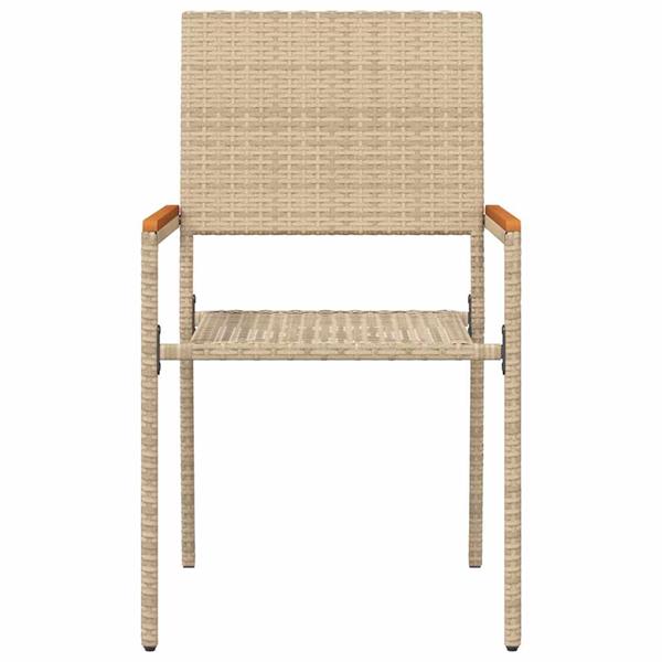 Grote foto vidaxl tuinstapelstoelen 4 pcs cr me en bruin tuin en terras tuinmeubelen