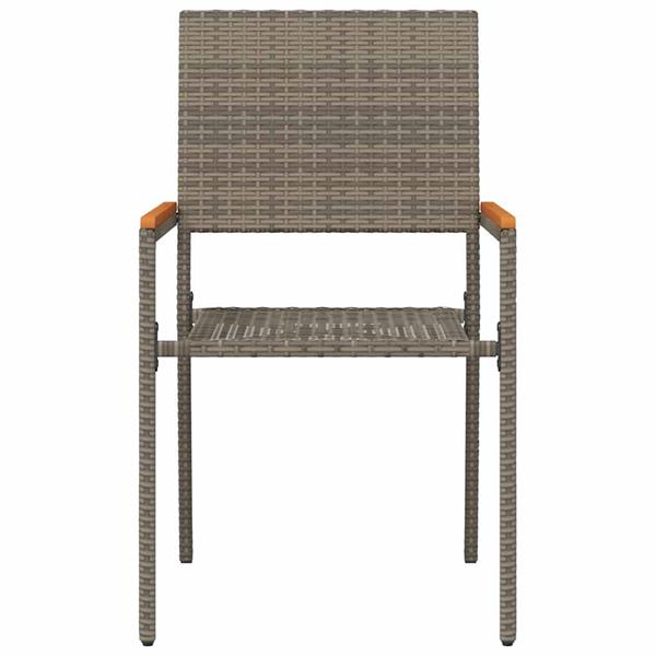 Grote foto vidaxl tuinstapelstoelen 4 pcs grijs en bruin tuin en terras tuinmeubelen