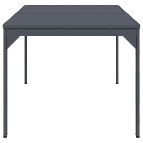 Grote foto vidaxl uittrektafel 2 pcs antraciet 210 x 90 x 73 cm staal tuin en terras tuinmeubelen