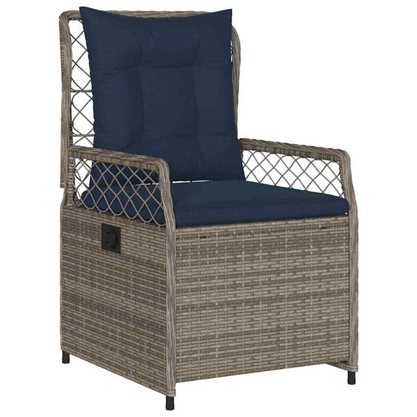 Grote foto vidaxl tuin eetset 3 pcs grijs poly rattan tuin en terras tuinmeubelen