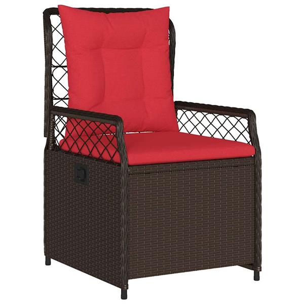 Grote foto vidaxl tuin eetset 3 pcs bruin poly rattan tuin en terras tuinmeubelen
