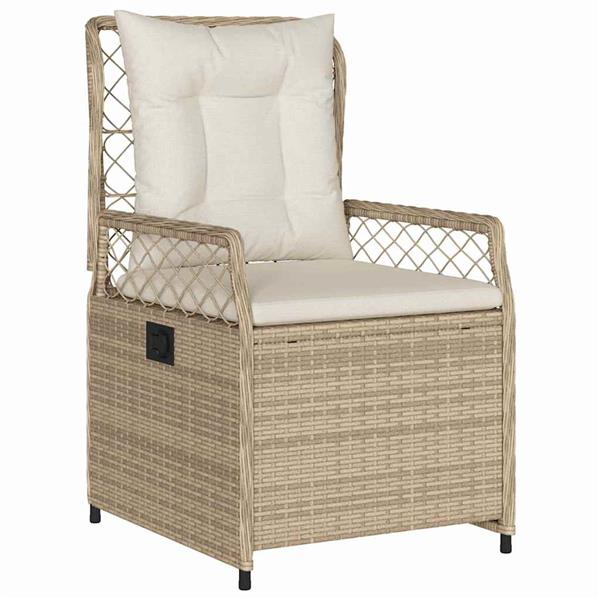 Grote foto vidaxl tuin eetset 3 pcs beige poly rattan tuin en terras tuinmeubelen