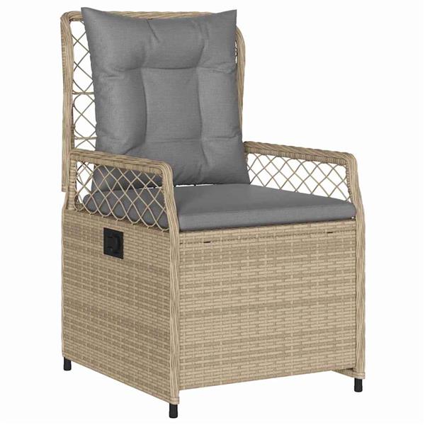Grote foto vidaxl tuin eetset 3 pcs beige poly rattan tuin en terras tuinmeubelen