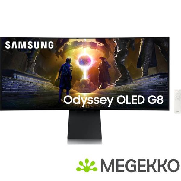 Grote foto samsung odyssey g8 ls34dg850suxen 34 wide quad hd 175hz oled gaming monitor computers en software overige computers en software