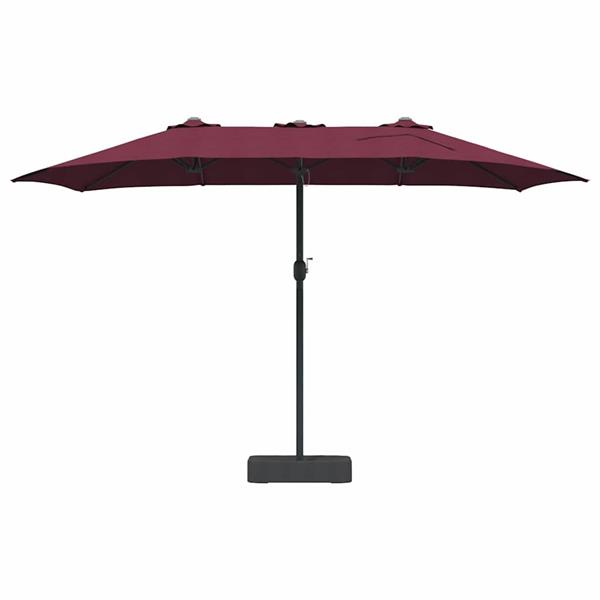 Grote foto vidaxl tuinparasol bordeaux rood 385 x 209 x 244 cm polyester en staal tuin en terras overige tuin en terras