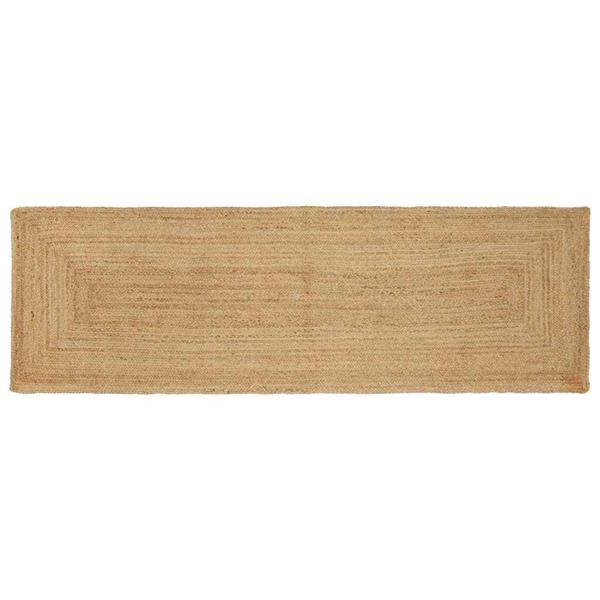 Grote foto vidaxl gebied tapijt beige 80 x 250 cm jute huis en inrichting vloerbedekking en kleden