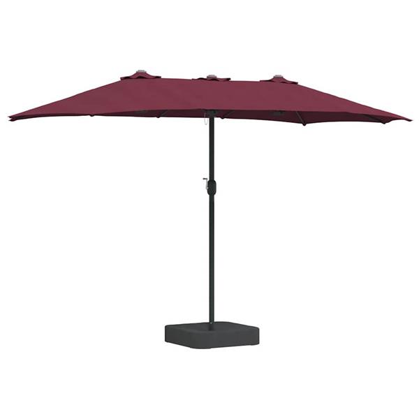 Grote foto vidaxl tuinparasol bordeaux rood 385 x 209 x 244 cm polyester en staal tuin en terras overige tuin en terras