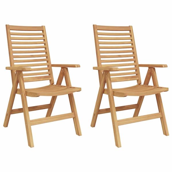 Grote foto vidaxl tuinstoelen 2 pcs bruin 52 x 64.5 x 108 cm massief acaciahout tuin en terras tuinmeubelen