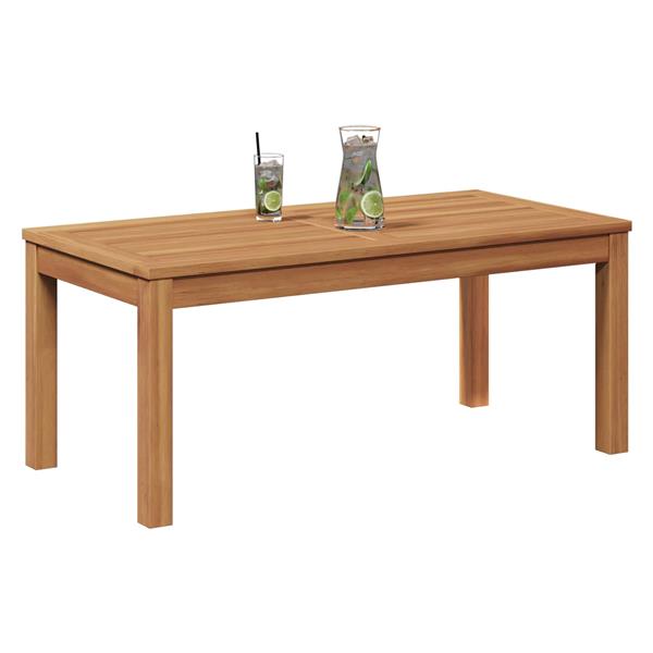 Grote foto vidaxl tafel bruin 95 x 45 x 40 cm massief teakhout tuin en terras tuinmeubelen