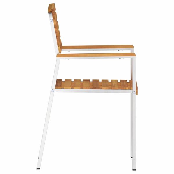 Grote foto vidaxl tuinstoel 2 pcs olie naturel massief acaciahout tuin en terras tuinmeubelen