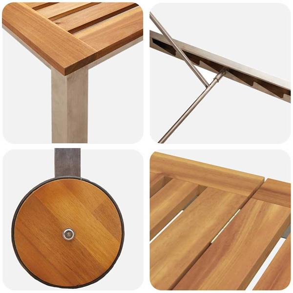 Grote foto vidaxl ligstoel olie naturel 205 x 53 x 100 cm massief acaciahout tuin en terras tuinmeubelen